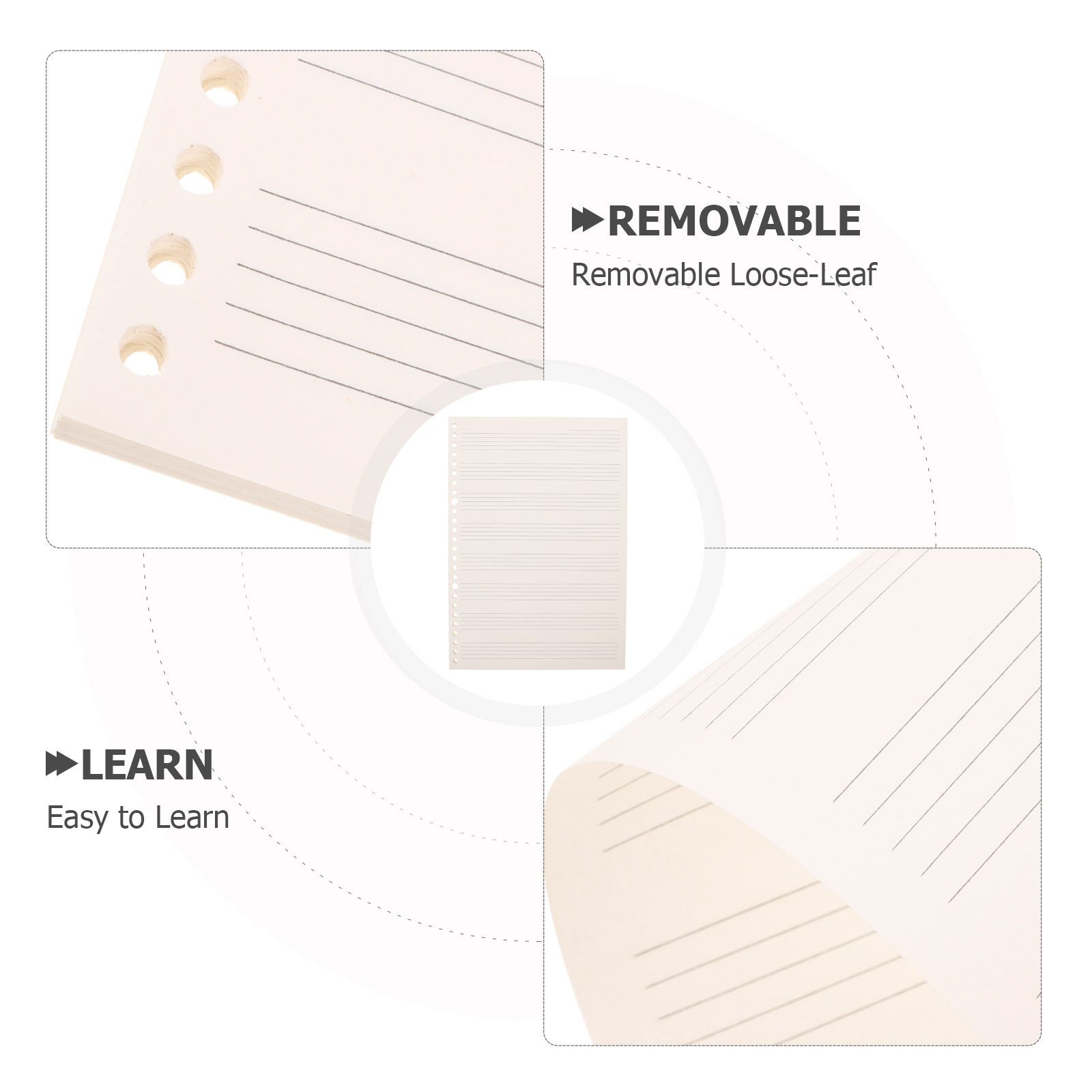 3冊セットのコンパクトで取り外し可能な楽譜ノート。ギター、ピ - Blank Sheet Music Notebook のレビューと価格