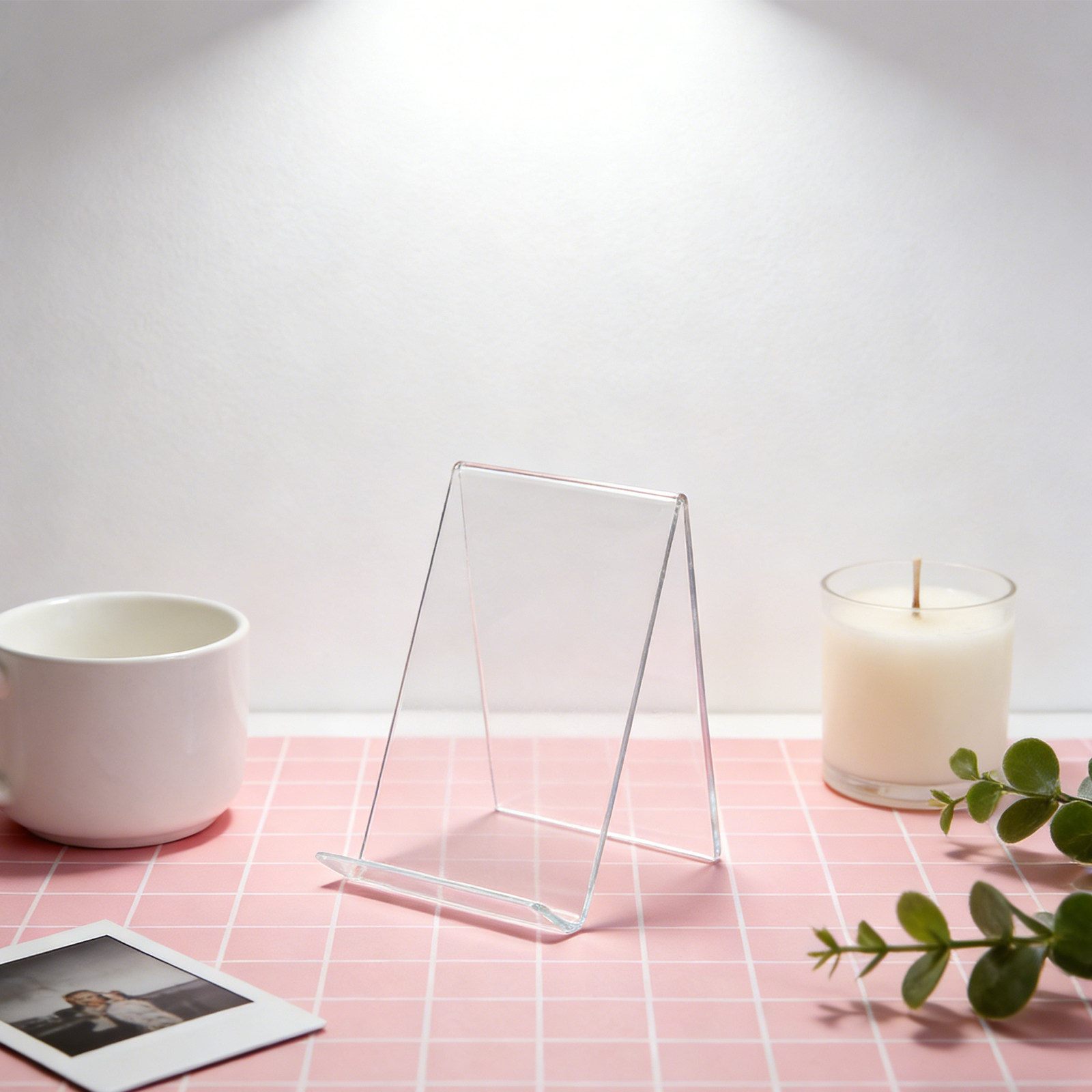 透明アクリル製ブックスタンド3個セット。棚や机の上に置ける、 - Clear Acrylic Book Stand Holder のレビューと価格