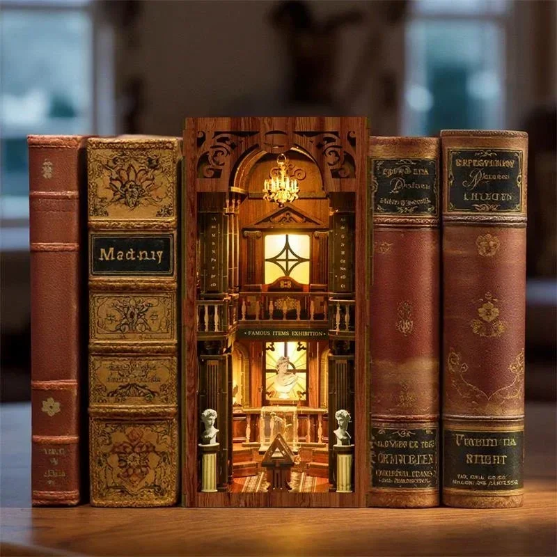 哲学的なデザインの「カサ・ニュー」DIY木製ブックヌック・シ - Diy Wooden Book Nook Kit Shelf Insert のレビューと価格